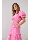 Women\'s summer set, pink blouse and skirt FG647 - Online store - Boutique